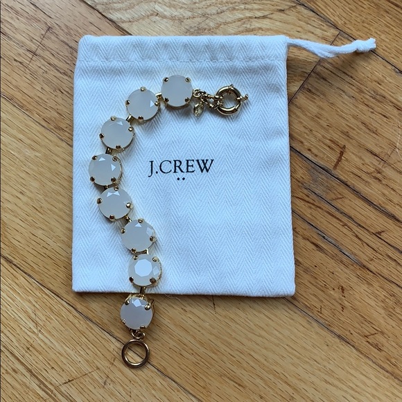 J. Crew gold & white beveled jewel clasp bracelet - Picture 9 of 13